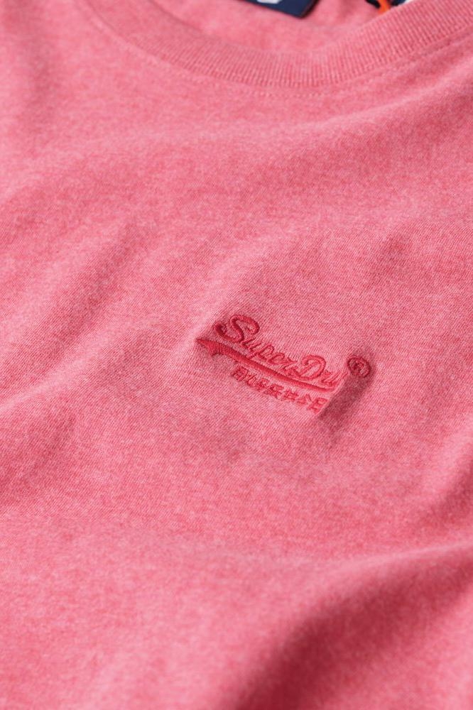VINTAGE LOGO EMB TEE M1011245A PUNCH PINK MARL